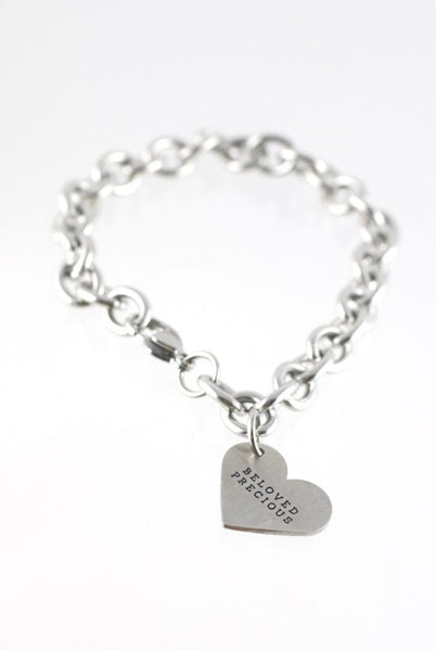 Ketten-Armband mit herzförmigem Anhänger: BELOVED PRECIOUS