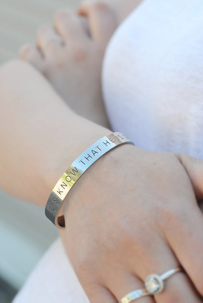 EDELSTAHL ARMBAND: BE STILL & KNOW THAT HE IS GOD