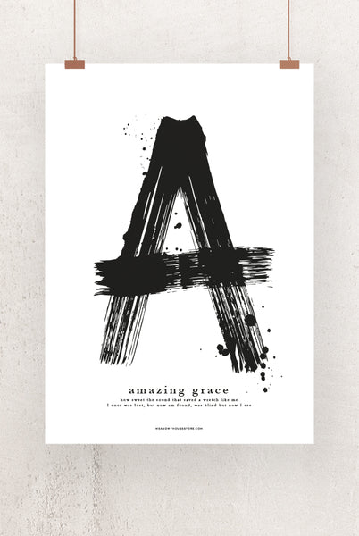 50×70-Grosses Poster: A - AMAZING GRACE -WEISS