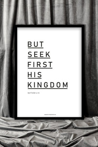 50×70-Grosses Poster: BUT SEEK FIRST HIS KINGDOM
