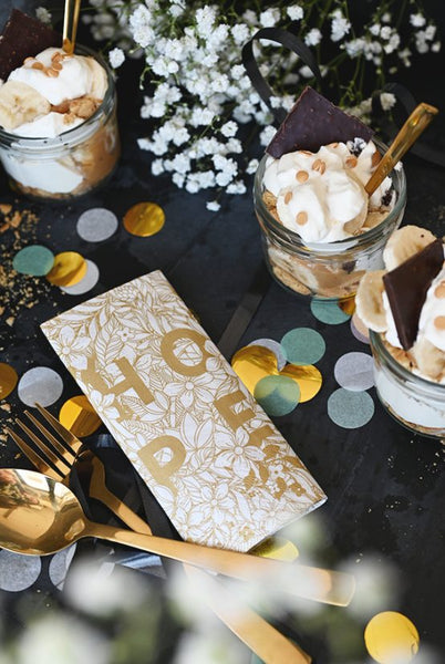 Servietten mit Goldfarbdruck: LOVE & HOPE